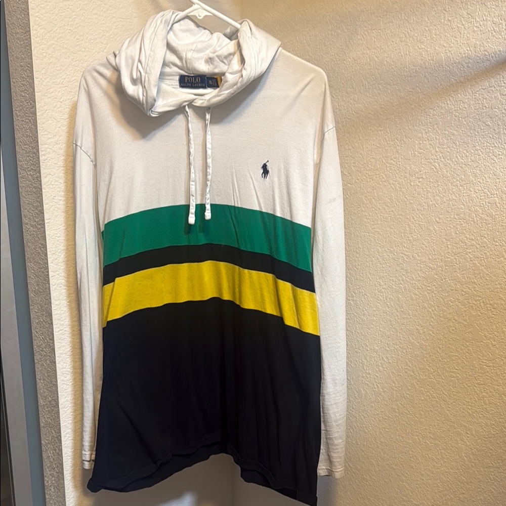 Polo by Ralph Lauren White, Green, Yellow, and Black Hoodie